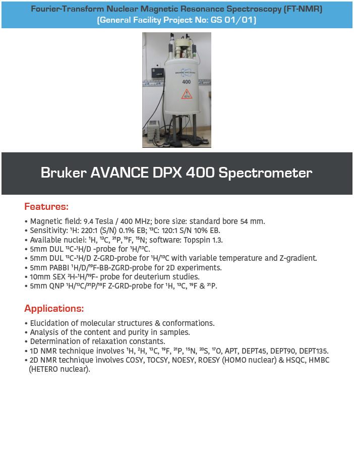Bruker AVANCE DPX 400 Spectrometer