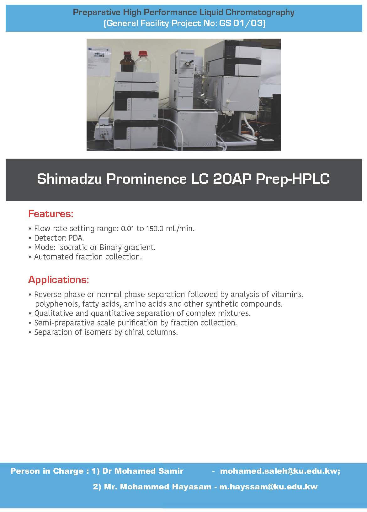 RSPU Shimadzu Prominence LC 20AP Prep-HPLC