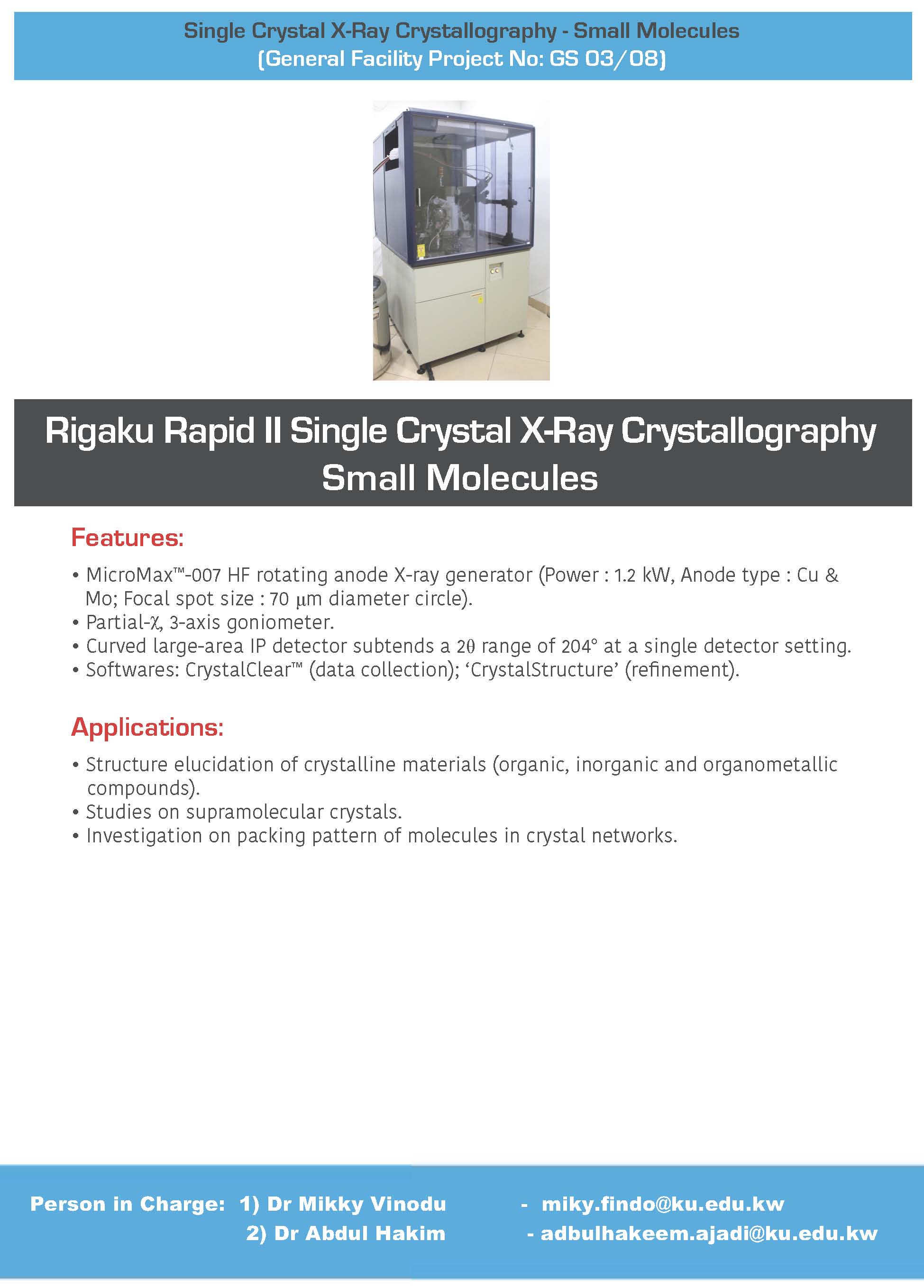 RSPU Single Crystal Rigaku